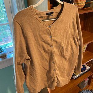 Lands' End Cardigan in Camel Size 2X